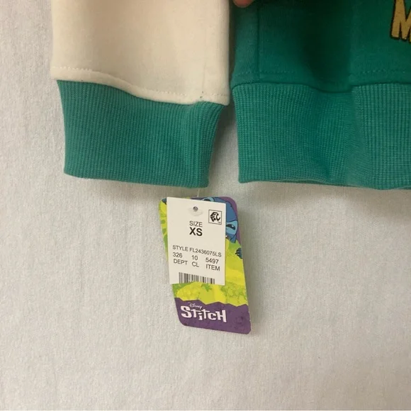 Disney Stitch Kids Toldder Jacket Green/White Sz XS - Picture 7 of 14